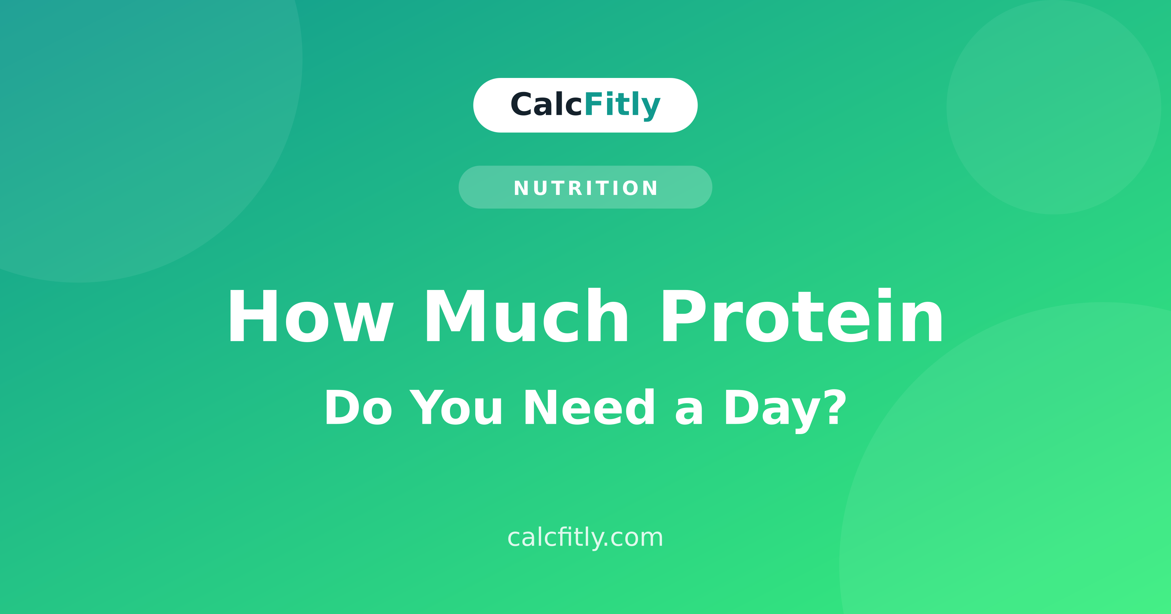 How much protein do you need a day - by body weight and fitness goal
